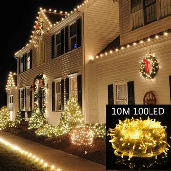 Noi Anul 2021 Crăciun Ghirlanda Led 10m 100 de Led-uri Decoratiuni de Craciun pentru Casa Natal Decor Kerst Adornos De Navidad 2020