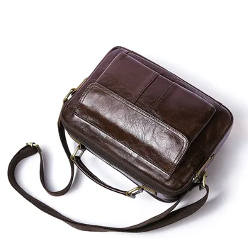 În 2020, Noi, Originale, geanta de Piele geanta de laptop Genti Barbati Geanta Crossbody Bărbați Călătorie maro Negru servieta din piele de sex Masculin