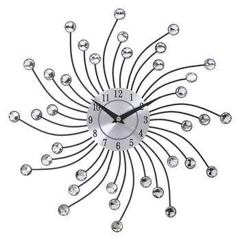 33 cm stil European creatoare de moda ceas de perete cristal de argint, de fier ceas de perete personalitatea art decor camera de zi dormitor c