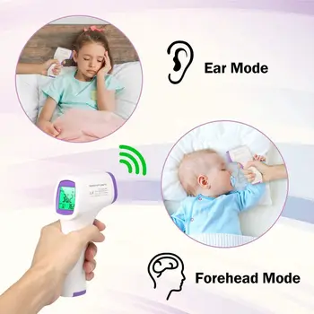 Non-contact cu Infraroșu Corpului Termometru pentru Adulti, Copii 3 Color cu iluminare din spate Ecran Lcd Digital cu Laser Frunte Instrument de Temperatură