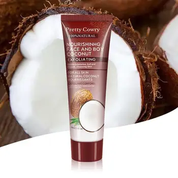 100g nucă de cocos Naturale esență Gel Exfoliant Hrănitoare pentru Față și Corp Exfoliere Blanda Moale și netedă de Curățare a Pielii Psihiatru Porilor