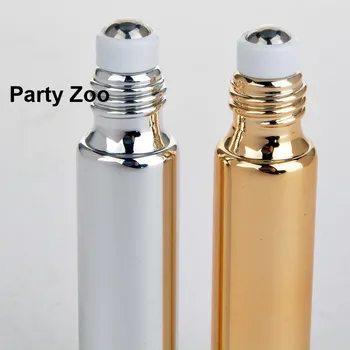 500 x 5ml/10 ml 1/3oz de Lux de Aur/Argintiu/Negru Acoperire UV Roll-on Sticle din Oțel Inoxidabil, Bile cu Role Ulei Esențial Borcan Dia17mm