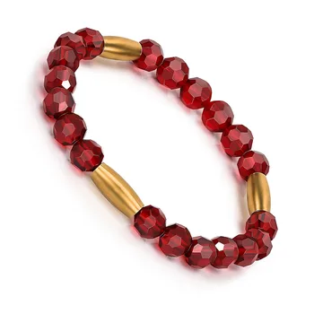 BOFEE Roșu Natural Mărgele de Sticlă Brățară de Yoga Farmec Întindere Lanț de Mână Glamour Amuleta Moda Bijuterii Femei Bărbați Iubitorii de Cadouri