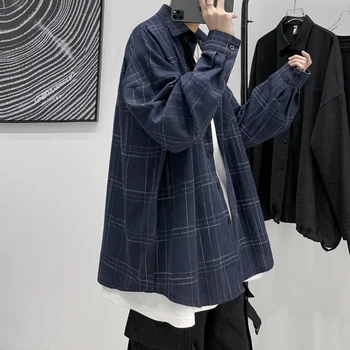 Camasa Carouri Barbati Japonez De Îmbrăcăminte De Moda Tendințele Harajuku Coreean Haine Cu Maneca Lunga Camasi Barbati