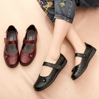 Femei din piele apartamente Curea Glezna negru mocasini femei casual pierde-vară în aer liber, pantofi pentru femeie pantofi de piele