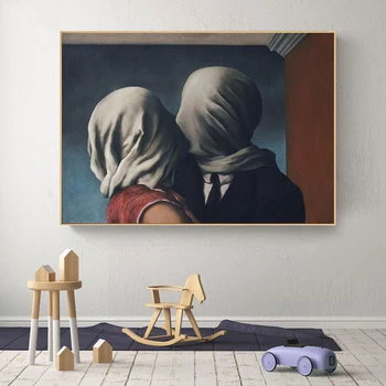 Iubitor de Arta Panza Poster Rene Magritte Panza Picturi pe Perete Postere de Arta și Suprarealism Printuri pentru Acasă Decor de Perete