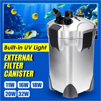Acvariu Filtru Purificator Sterilizator Pește Rezervor Pompa de Apă Biochimice Burete Bio Burete Externe Filtru Canistra + Lampa UV Lumina