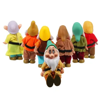 7pcs Disney Princess Papusa Alba ca Zapada si cei Sapte Pitici Acțiune Figura Jucării 15cm Păpuși de Colectare de Jucării pentru Copii, Cadou de Ziua de nastere