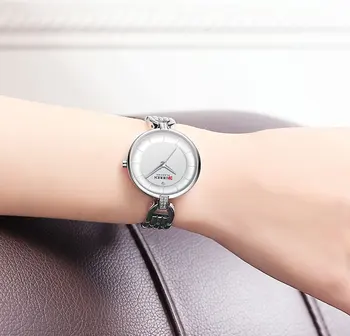 CURREN Femei ceas Design Simplu, Rafinat feminin ceas de lumină și compact, versatil ceas de mână Fată doamnelor cuarț ceas