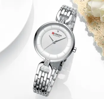 CURREN Femei ceas Design Simplu, Rafinat feminin ceas de lumină și compact, versatil ceas de mână Fată doamnelor cuarț ceas