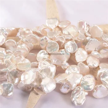 APDGG Naturale 11-13mm Baroc keshi white pearl fire margele vrac femei lady bijuterii DIY