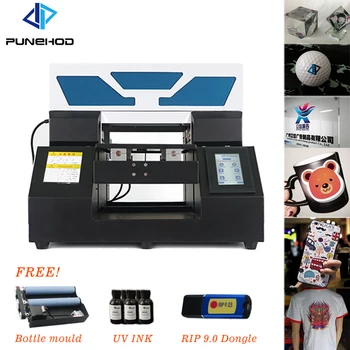 Punehod A4 Printer UV Flatbed Caz de Telefon Color Automat Injet Relief Lac DTG T-shirt de Imprimare Mașină w/gratuit Suport Sticla