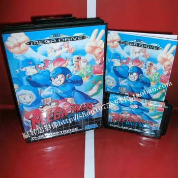 Sega MD joc - Mega man viclean războaie cu Cutie si Manual de 16 biți Sega MD Cartuș joc Megadrive Geneza sistemului