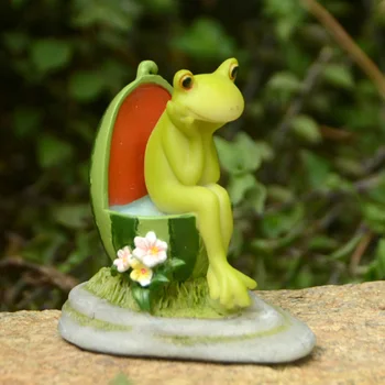 Animale Drăguț Broasca Pepene Verde Figurine Micro Zână Grădină Kawaii Miniaturi Terariu Casă De Păpuși Decor Bonsai Ornamente Decor