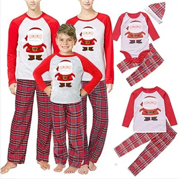 De crăciun, Familia de Potrivire Haine de Crăciun Familia Set de Pijama 2019 Nouă Ani Xmas pentru Tati Mami Mi-Copii Pijamale XXXL
