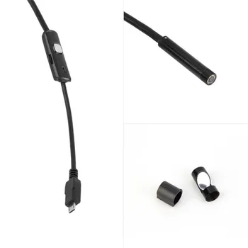 1 M 7mm Lentile Cablu USB Mini Rigid de Inspecție Camera Sarpe Tub rezistent la apa Bronhoscop, Endoscop cu 6 LED-uri pentru Telefon Android
