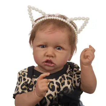 KEIUMI 57CM Renăscut Baby Dolls Plin Corp Silicon copil Copil Rebornbabie Pentru 2020 Nou Chirldren ziua Cadou