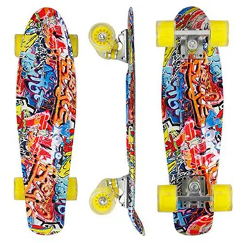 New Sosire Flacără Mini Cruiser Skateboard Pește Bord Scutere Penny Retro Tipărite Fishboard 57*15*10cm Copil Copii Skate Board