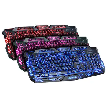 3 Color cu iluminare din spate Computer de Gaming Keyboard M300 Teclado prin Cablu USB Alimentat Full N-Key Joc de la Tastatură pentru Desktop PC Laptop Calculator