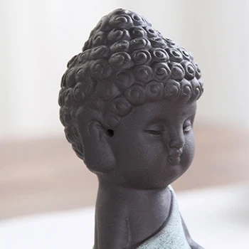 Mică Statuie A Lui Buddha Călugăr Figurina Tathagata India Yoga Mandala Ceai De Companie Violet Ceramică Artizanat Stil Chinezesc Ornamente Decorative
