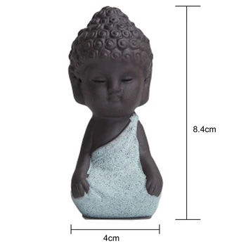 Mică Statuie A Lui Buddha Călugăr Figurina Tathagata India Yoga Mandala Ceai De Companie Violet Ceramică Artizanat Stil Chinezesc Ornamente Decorative
