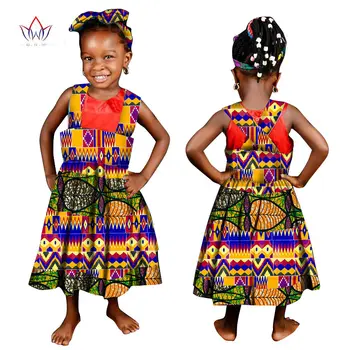 Copil nou Haine Africane Ceara de Imprimare Rochii pentru Fete pentru Copii Bazin Riche Plus Dimensiune Tradiționale Africane Îmbrăcăminte WYT64