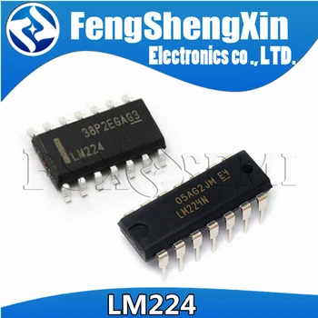 100buc LM224 LM224N DIP-14 LM224DR POS-14 Low Power Quad Amplificatoare Operaționale IC