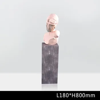Nordic Moderne High-class de Artă de Lux Lumina Decor Acasă Pridvor Rășină Mascat Statuie Caracter Ornamente Cadou de Afaceri M2224