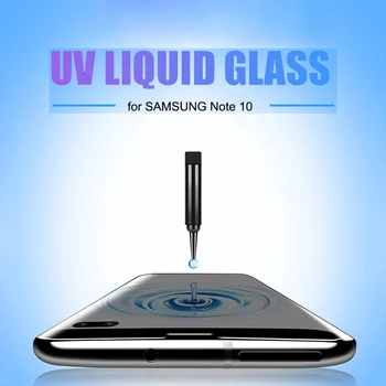 UV Temperat Pahar Ecran Protector Pentru Samsung Galaxy S20 FE S10 5G S8 S9 Plus Nota 10, 20 Ultra 8 9 S6 S7 Edge Lipici Lichid de Sticlă