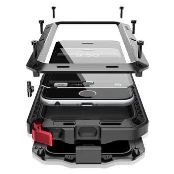 Grele de Protecție Armura de Metal de Aluminiu de Caz pentru iPhone 7 8 6 Plus 6S X Xs 11 12 mini Pro Max XR SE 5 5s rezistenta la Socuri Acoperirea