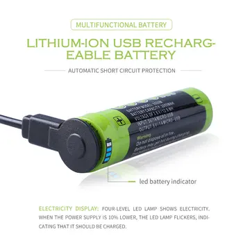 3500MAH 18650 Baterie USB Încărcător de Baterie Pentru lanternă echipamente Electronice li ion 18650 baterie ncr18650b