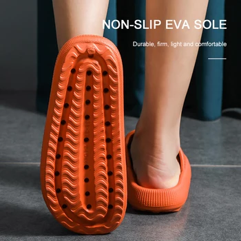 2020 Talpă Groasă Acasa Femei Papuci de 4 cm Toc Doamnelor Platforma Pantofi Plat Non-alunecare EVA Camera de zi Interior Slide-uri de Femei Papuci de casă