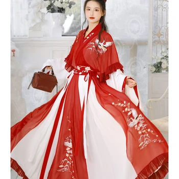 Antic Chinez Costum Femei Hanfu Rochie Dinastiei Tang Dans Popular Efectuarea Stil Tradițional Oriental Fata Costume Naționale