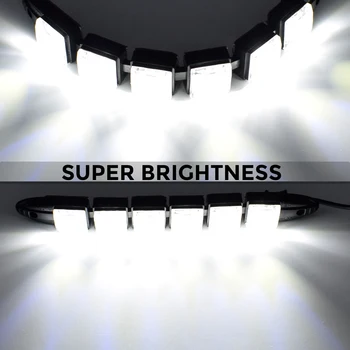 2x6 ȘTIULETE de Led DRL Lumini de Ceata Flexibile cu Led-uri Auto Lumina de Zi Lumina rezistent la apa 12V Auto Lumina de Zi pentru Peugeot 206