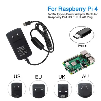 5V3A USB de Alimentare Cu Comutator de Încărcare Adaptor de Tip c Protectie la Suprasarcina se Aplică Ușor Incarcator Casa Stabil Pentru Raspberry Pi 4