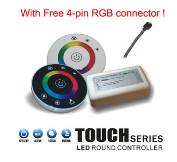 Atingeți controler RGB DC12V 24V 18A Wireless LED-uri Controler RF Touch Panel LED-uri RGB Dimmer Controler de la Distanță pentru 5050 3528 RGB
