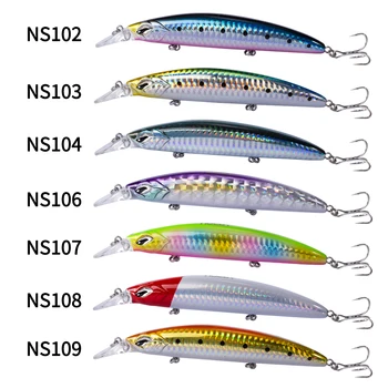 Noeby NBL9497 2019 nou pește pescuit nada greu momeală artificială de pescuit în marea 110mm 19g plutitoare 0-1m pentru biban stiuca