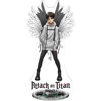 2020 Japonia anime 21CM Atac pe Titan Acrilice Figura Model de Suport Farfurie Decor Birou Cosplay Xmas Breloc