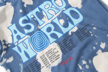 Boris Scott Astroworld Europene și Americane de Moda de Stradă Brand Tie-Dye Vrac Bărbați și Două Femei cu Maneci Lungi hoodie bărbați