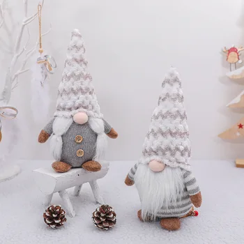 [HHT] Nordice Pluș Tricotate Decor de Crăciun fără Chip de Păpușă Pădure Bătrân Rudolph Moș Crăciun Ornamente de Crăciun Cadouri Decor