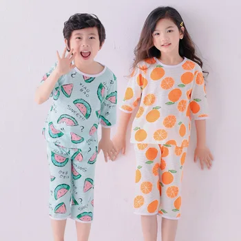 Băieți Fete Pijamale de Vara din Bumbac Seturi de Pijamale pentru Copii Homewear pentru Băiatul cu Pijamale Copii, Pijamale 2-13Y Adolescente Pijamas Haine