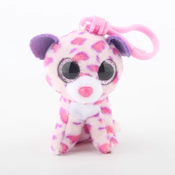 Ty Ochii Mari de Pluș Roz Leopard Breloc Păpușă Jucărie TY Copii Cadou