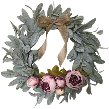 18 inch Artificiale Bujor Coroană de flori de Plante Coronite pentru Usa Home Decor pentru Fereastra de Perete Petrecere de Nunta
