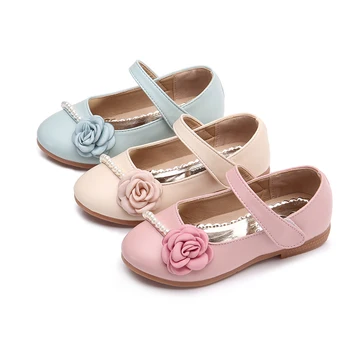 Bekamille Copii Pantofi de Piele de Toamna pentru Copii Pantofi Pentru Fete Printesa Floare Pearl Pantofi de Moda moale jos Adidași SSJ009