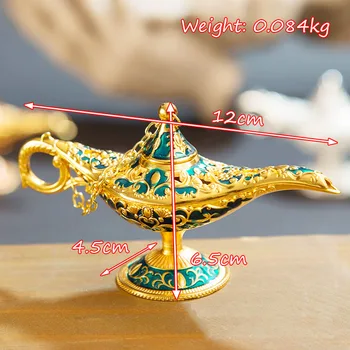 1buc 12cm Aladin Lampa Ornament Antic Aladin Lampa Magic Colectie de Paști Genie Lamp Suvenir Pentru Decor Acasă Copilul Craciun Cadou