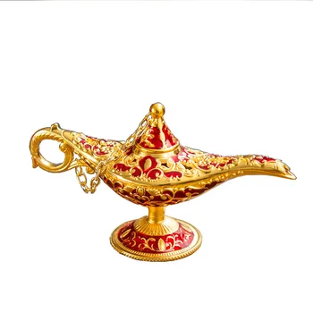 1buc 12cm Aladin Lampa Ornament Antic Aladin Lampa Magic Colectie de Paști Genie Lamp Suvenir Pentru Decor Acasă Copilul Craciun Cadou