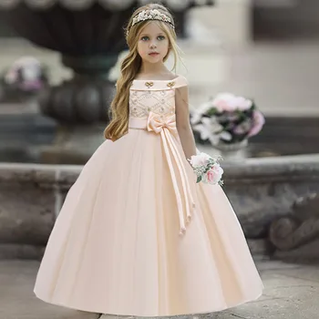 Teen Alb domnișoara de Onoare Rochie de Printesa Costum de Haine Copii Rochie de Mireasa pentru Fata Rochie de Bal Elegant Petrecere Copil Haine 8 14Y