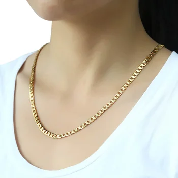 Colier de aur cu Lanț pentru Bărbați Cubanez Link-ul de Aur Umplut Femei Bijuterii Barbati Coliere la Modă Cadou 5mm DLGN316