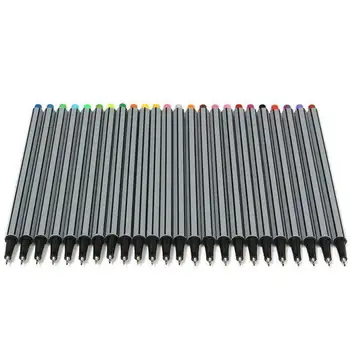 0,4 mm 24 Culori Fineliner Pixuri Extrafin Culoare Marker pe Baza de Apa Asortate Cerneală Arte Desen pentru Copii Graffiti Cârlig Fibre Pen