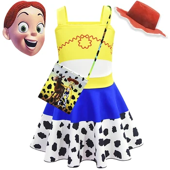 Povestea 4 de Jucărie Fata Jessie Rochie de Desene animate 3D Imprimate Haine Copii Costum Cowgirl Copil Cosplay Buzz An-Lumina Rochie Fancy